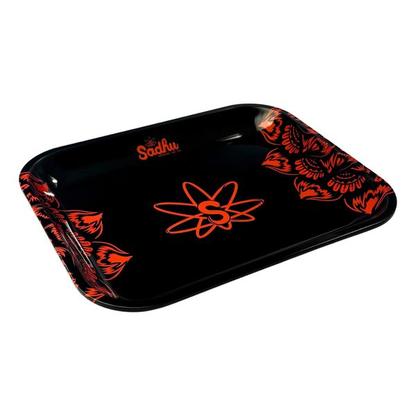 Bandeja Sadhu Grande Mandala Preto e Laranja 35616-1.jpg